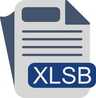 XLSB File Format Flat Icon vector