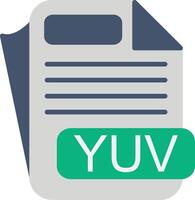 YUV File Format Flat Icon vector
