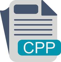 CPP File Format Flat Icon vector