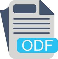ODF File Format Flat Icon vector