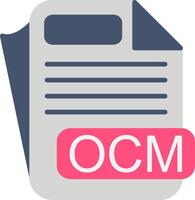 OCM File Format Flat Icon vector