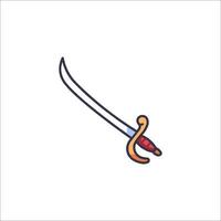 A sword icon on a white background vector