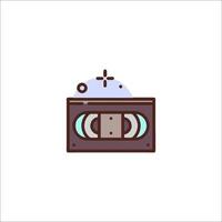 A cassette player icon on a white background vector
