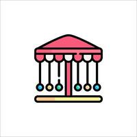 A colorful carousel icon on a white background vector