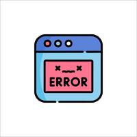 Error icon with a smiley face vector