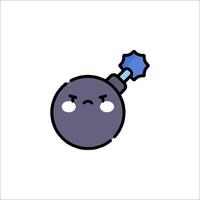 A bomb with a blue star on it vector