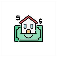 A house with dollar signs on it vector