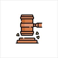 Judge gavel icon image vector