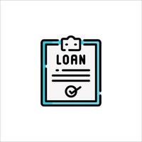 A loan application form with a check mark vector