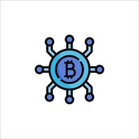 Bitcoin icon, illustration vector
