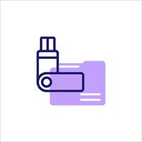 A file folder icon with a pen and a pen vector