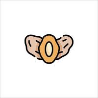 A walnut icon on a white background vector