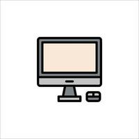 Computer monitor icon illustration vector