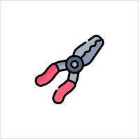 A pair of pliers on a white background vector