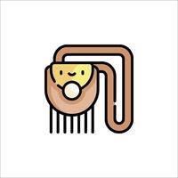 A cartoon character holding a comb vector