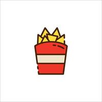 French fries icon illustration vector