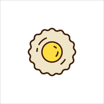 An egg in a shell icon vector
