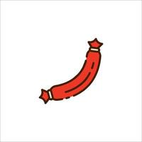 A red hot dog icon on a white background vector
