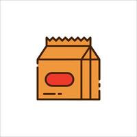 A box with a red sticker on it vector