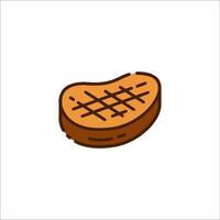 A piece of bread with a checkered pattern vector