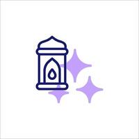 A purple icon of a candle with stars vector