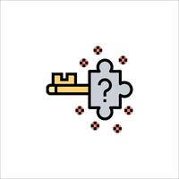 A key with question mark on it vector