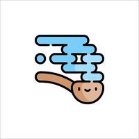 A cartoon pipe with a smiley face on it vector