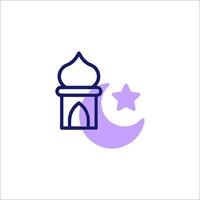 Islamic mosque icon, line icon, illustration vector
