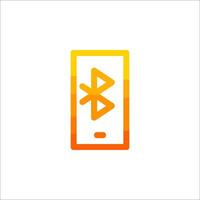 A phone with a bluetooth symbol on it vector