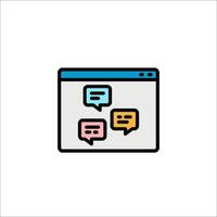 Chat icon on a white background vector