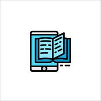 A book on a tablet icon vector