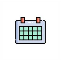 A calendar icon on a white background vector