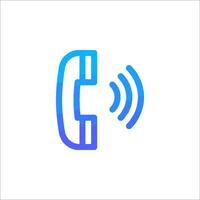 A phone icon with a blue wave vector