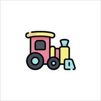 A cartoon train icon on a white background vector