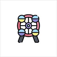A colorful icon of a ferris wheel vector