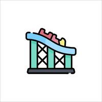 A roller coaster icon on a white background vector