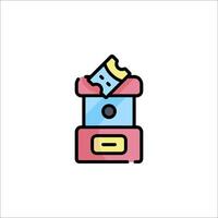A colorful box with a piece of paper inside vector