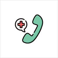 A phone with a red cross on it vector