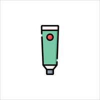 A tube of toothpaste icon in a flat style vector