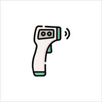 A thermometer icon on a white background vector