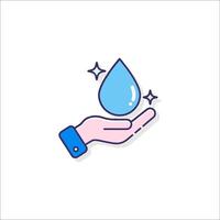 Water drop icon in hand, clean water, clean hands, clean hands icon, clean hands icon vector
