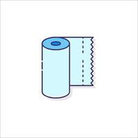 A roll of toilet paper icon on a white background vector