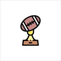 A football trophy on a white background vector