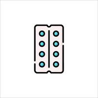 A pill with blue dots on it vector