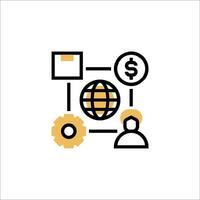 The icon for a business website vector
