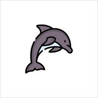 Dolphin jumping illustration vector