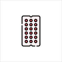 Pill box icon isolated on white background pill box icon illustration vector