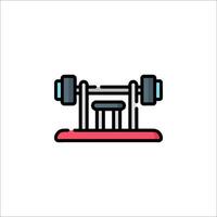 A barbell icon on a white background vector