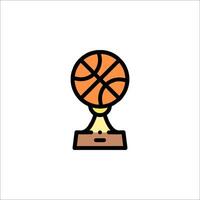 Basketball trophy icon illustration vector