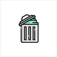 A trash can icon on a white background vector